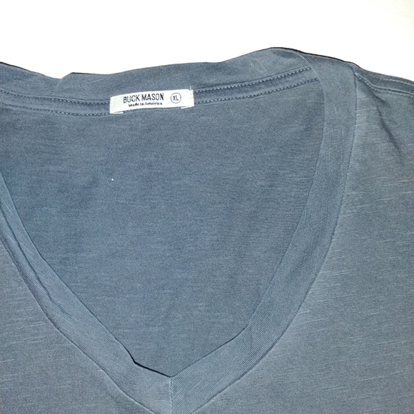 New No Tags Buck Mason T-Shirt XL | V-Neck | Dark Grey | Premium Cotton. - Picture 2 of 3